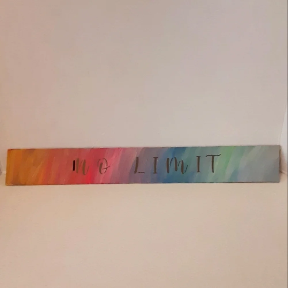 🌞NO LIMIT HANDMADE SIGN PLAQUE